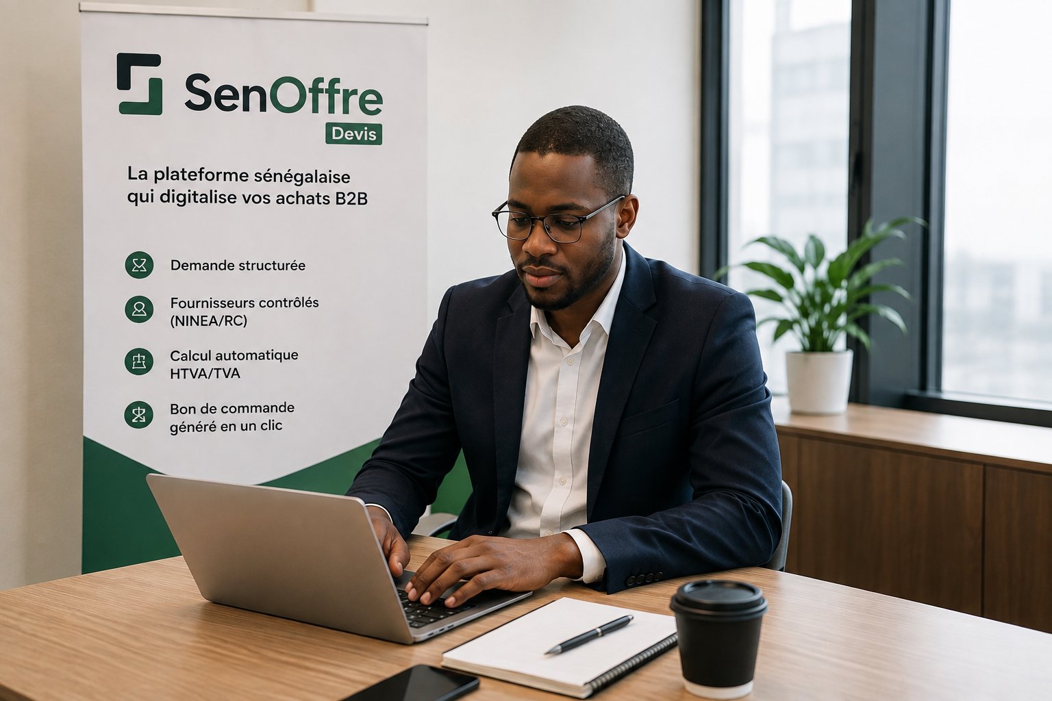 Professionnelle utilisant SenOffre Devis